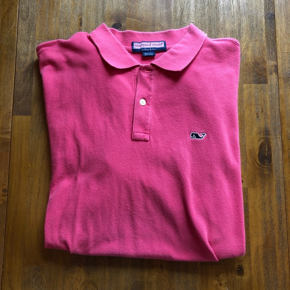 Vineyard Vines Coral Polo - Size Large
